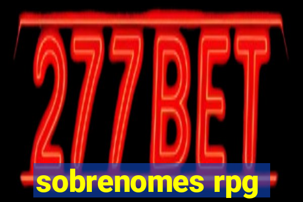 sobrenomes rpg